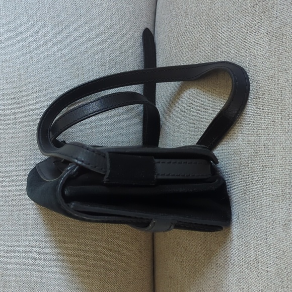 Black Leather and Suede Crossbody Madewell Purse - Picture 2 of 5